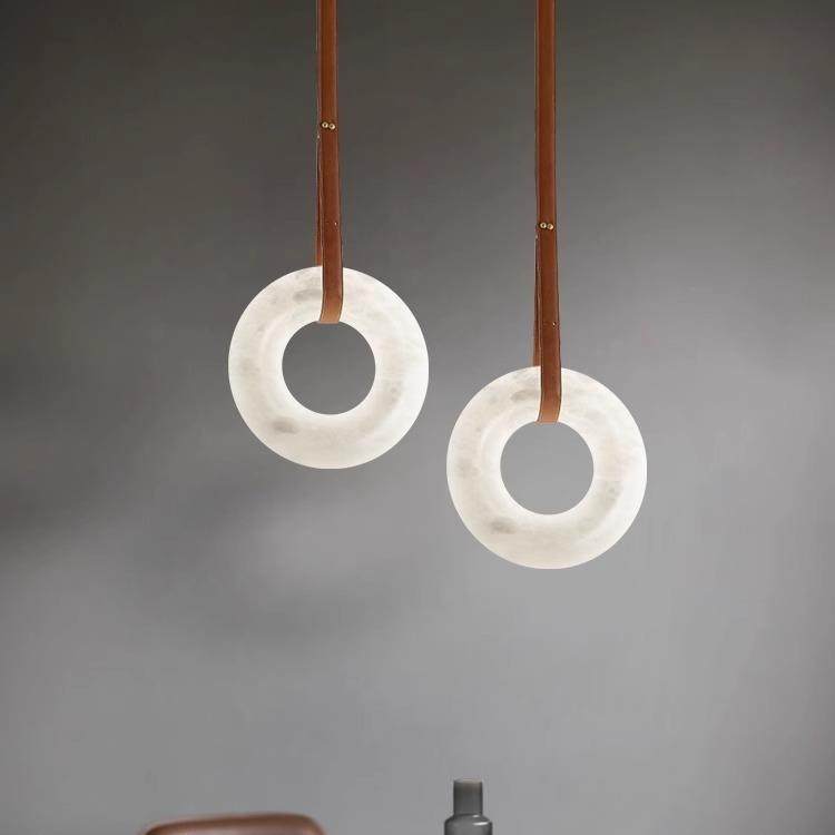 北欧全铜天然云石小吊灯卧室床头吊灯客厅楼梯餐厅吧台设计师灯具