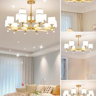 吊灯客厅2025新款轻奢高级感现代简约大气网红创意灯泡大厅主灯