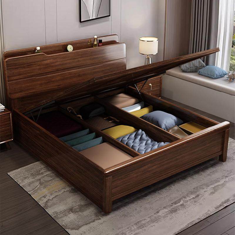新中式实木床带储物胡桃木现代简约主卧2米x2米双人床家用高箱床,农机/农具/农膜,播种栽苗器/地膜机,淘宝优惠券,粉丝福利购,淘宝优惠卷