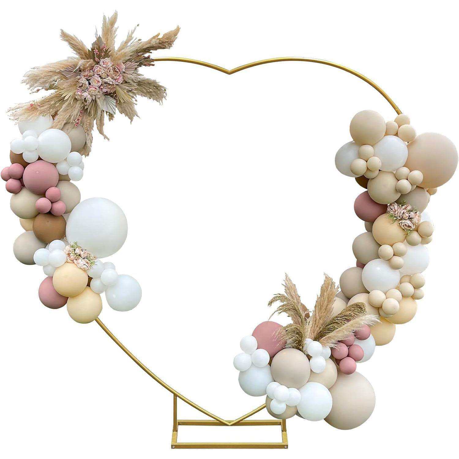 【螺丝款】金属爱心形结婚礼拱门铁艺婚庆专用支架子草坪花架道具