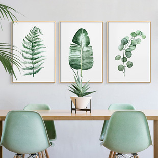 北欧ins客厅装饰画挂画现代简约餐厅卧室壁画小清新绿植鞋柜摆件