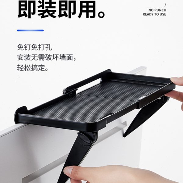 子放支架免打孔顶部显示器电视托架路由器收纳盒面上机顶盒置物架