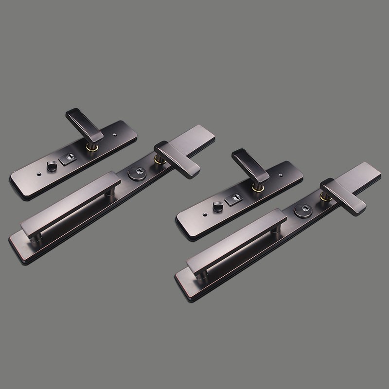 304不锈钢农村别墅门锁s对开防盗门把手036加长版厚大门拉手双开