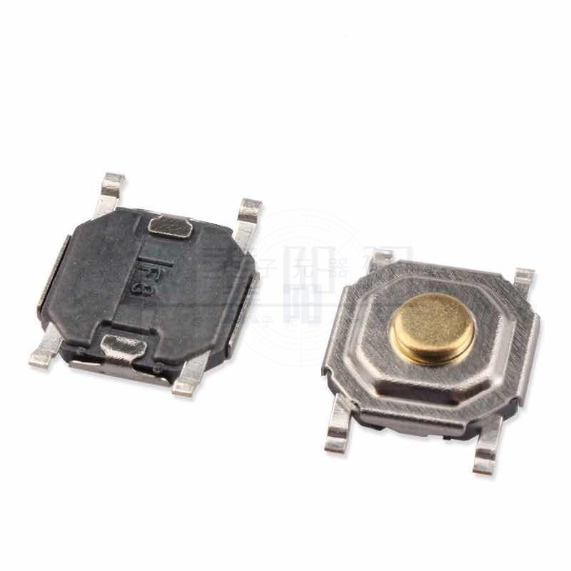 防水贴片按键轻触开关4脚 n4x4x1.5/1.6/1.7/2/3/3.5/4.3金属铜头