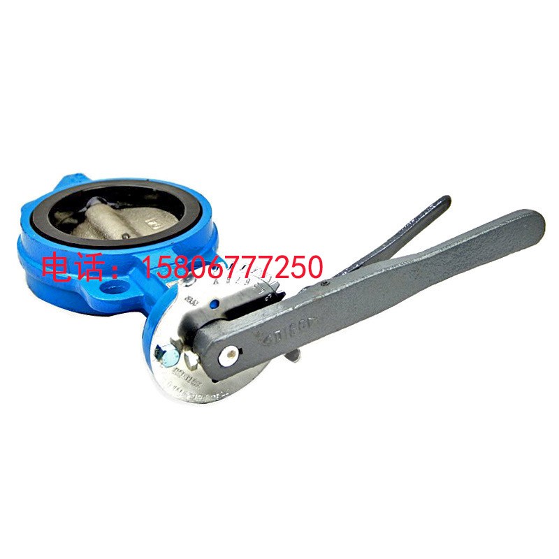 D71X-16手柄蝶阀手动对夹式蝶阀DN40-DON250铸铁对夹式蝶阀