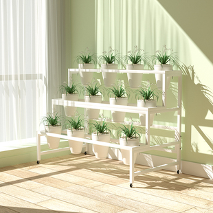 梯形式兰花架子兰草盆架花店鲜花展示架落地花盆架室内多层置物架
