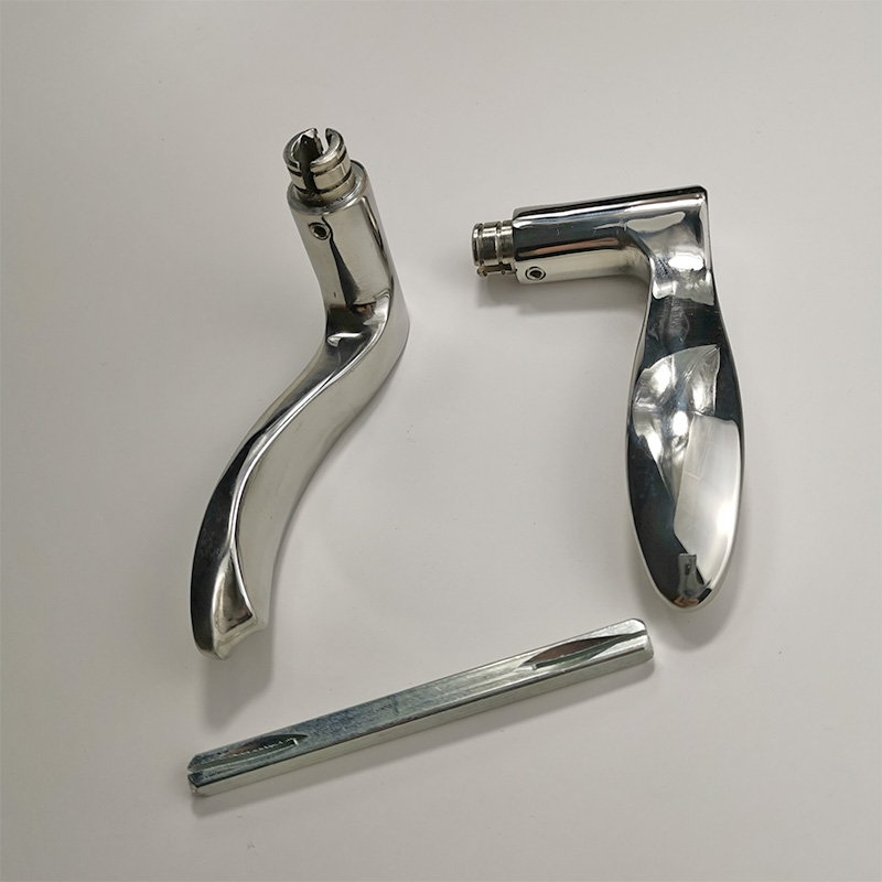 不锈钢把手室内门锁手柄s配件通用型木门分体锁大门手把用顶丝方