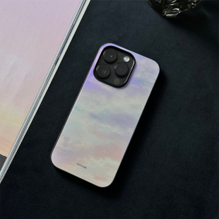 「紫霞落云」壳语堂新中式 适用苹果iphone15Promax套iPhone14Pro玻璃手机壳13pro防滑12mini全包11XsmaxX高级