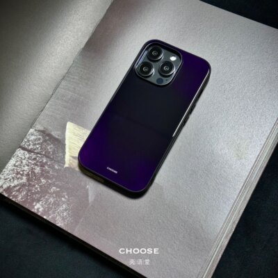 「龙胆紫墨」壳语堂新中式适用iphone16pro苹果手机壳iphone13玻璃壳苹果14promax防滑全包手机壳苹果15pro
