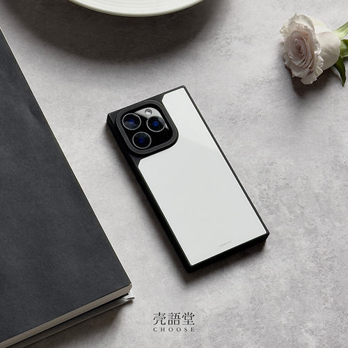 「鹄白玉瓷」壳语堂新中式适用苹果iphone16Promax高级感手机壳15Pro/14pro防滑方形小众手机壳16pro/13/12