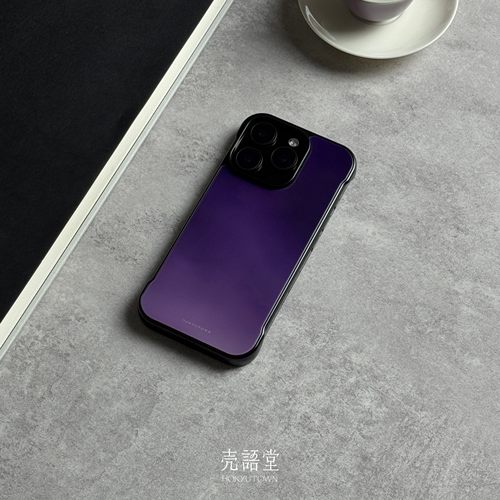 「紫绡云澜」壳语堂新中式适用苹果于iphone16Promax手机壳14Pro/13pro无边框半包轻薄裸机感散热手机壳15pro