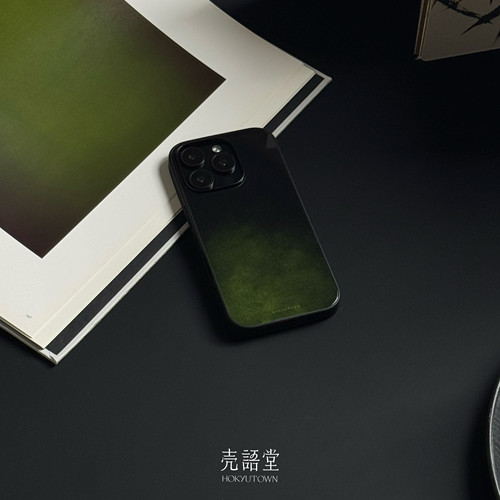 「黑瓷京绿」壳语堂新中式适用苹果iphone17Promax手机壳16Pro/15pro防滑华为安卓全包玻璃高级感小众手机壳