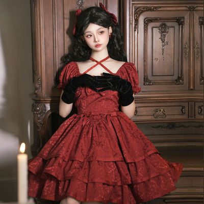 原创lolita裙三段式蓬蓬裙