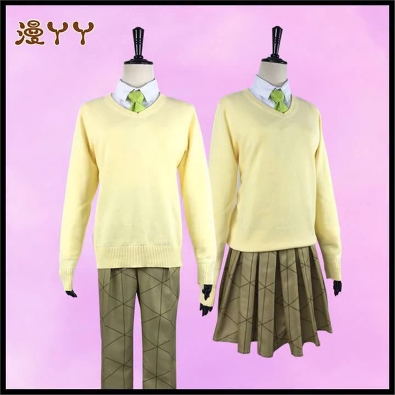 鬼灭之刃cos服鬼灭学院c JK制服蝴蝶忍c我妻善逸cosplay服装女男