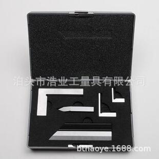 不锈钢直尺100mmDIN874/00直角尺75X50量块标示划线器60x8x8