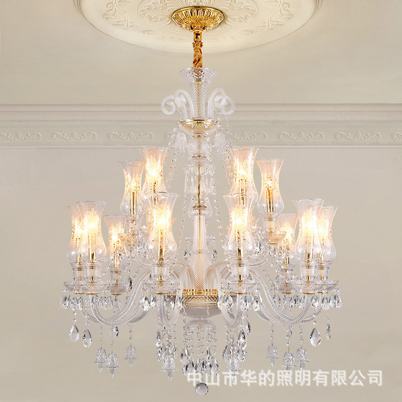 欧式全铜水晶餐厅吊灯