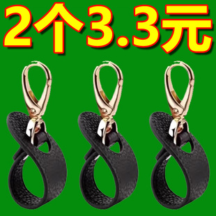 户外旅行帽子夹挂钩丝巾扣PU皮革手提包帽夹夏季遮阳帽收纳挂扣夹