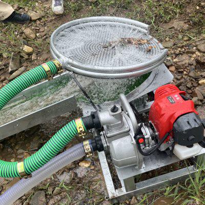 小型便携式淘金机探金洗金淘金溜槽淘金沙选矿摇床筛金淘黄金设备