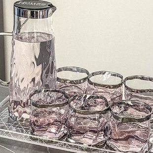 家用泡茶杯随沐待客水轻奢子具茶具茶壶水壶茶杯玻璃组合水杯套装