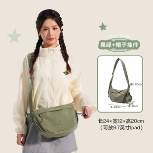 时尚逛街斜挎包女多隔层单肩包日常通勤小众帆布挎包女生休闲包