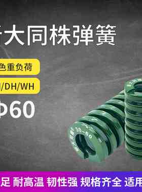 进口新大同株绿色模具弹簧日标矩形弹簧TH60X60X70X80X90-300