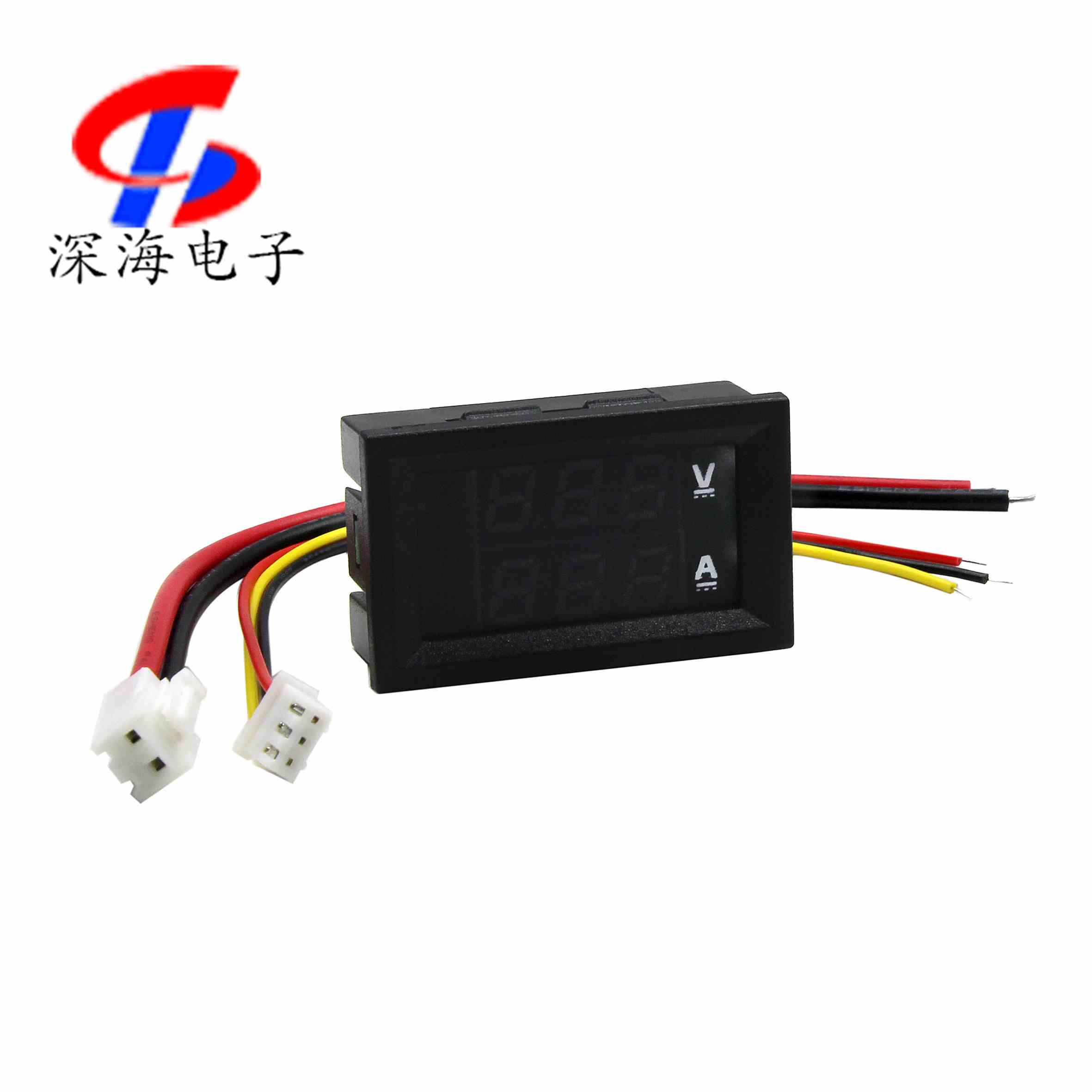 10A红蓝DC0-100VLED直流双三位显示数字管电压电流表头带微调工程