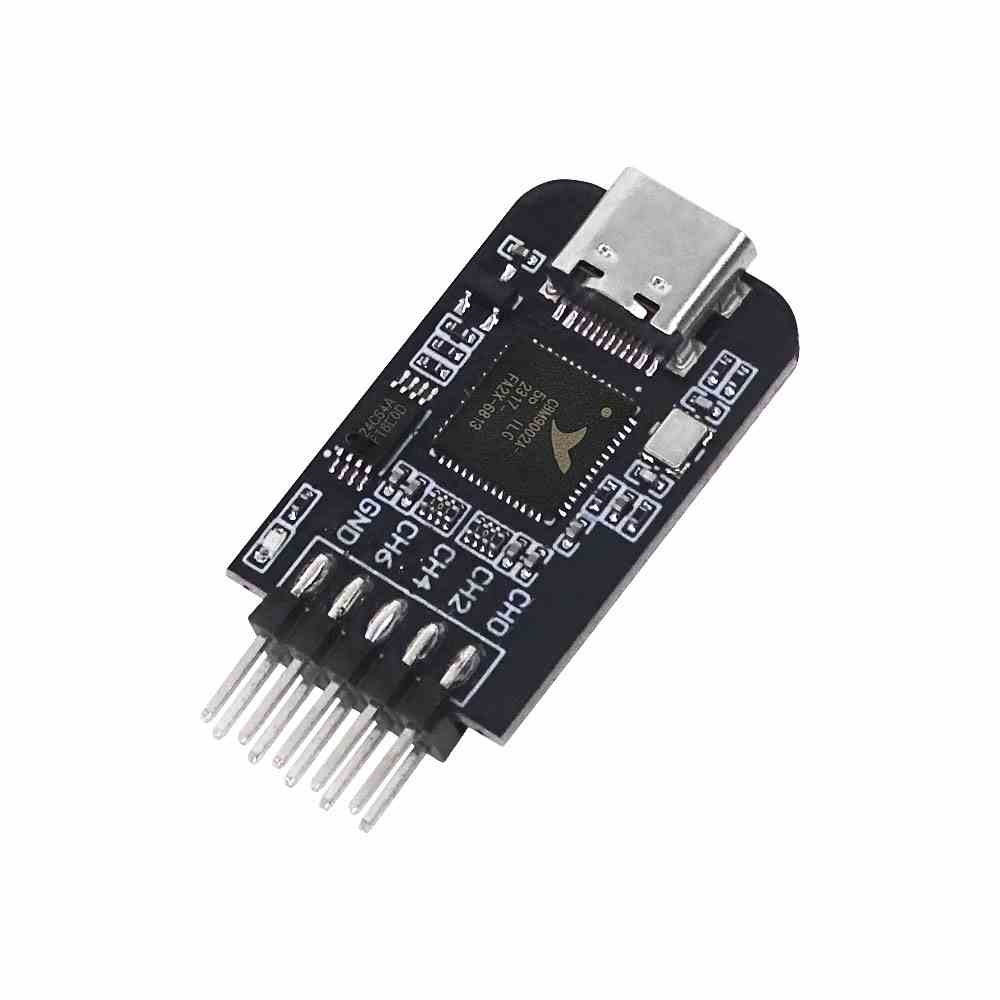 迷你逻辑分析仪Type-C接口 单片机ARM FPGA调试工具24M采样8通道