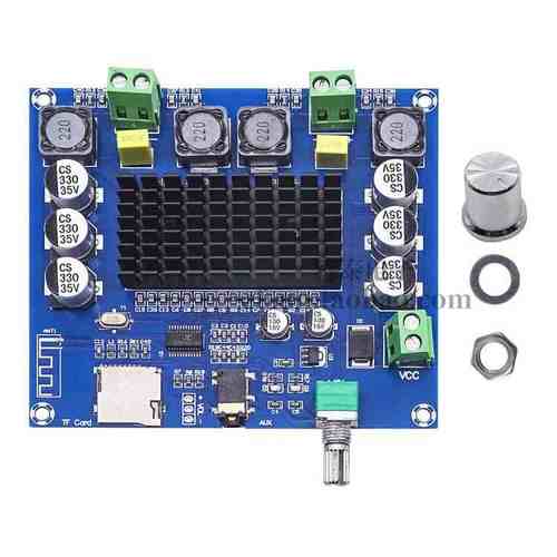 XH-A105数字蓝牙功放板超远距离支持AUX板载电位器TDA7498双100W