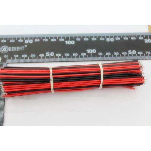 线仔 150MM 长 红黑 电子线 连接线 双头镀锡 22#17股 10条