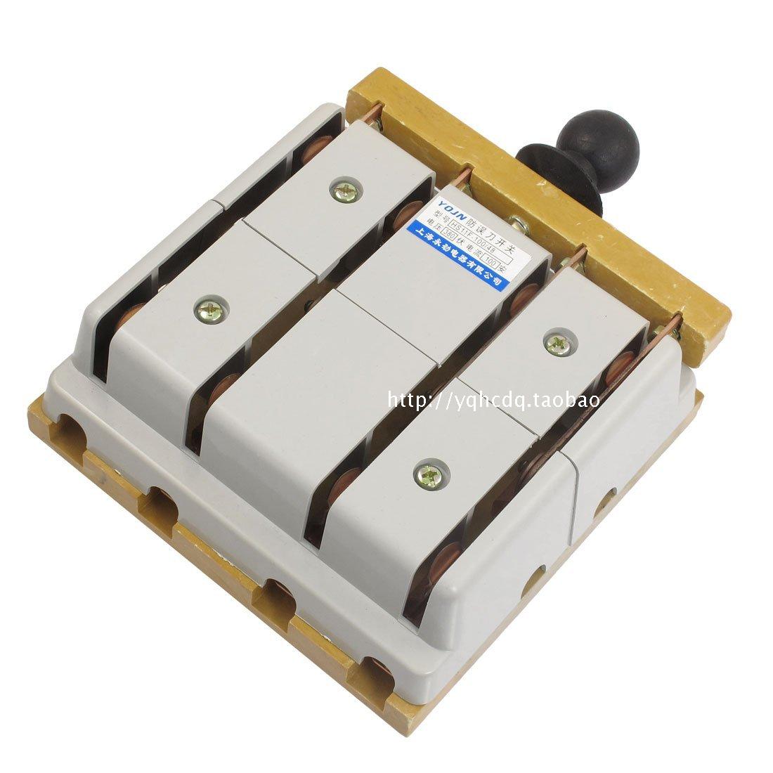 双投闸刀开关 HS11F-100/48 100A 4极 带盖防误式刀开关隔离开关