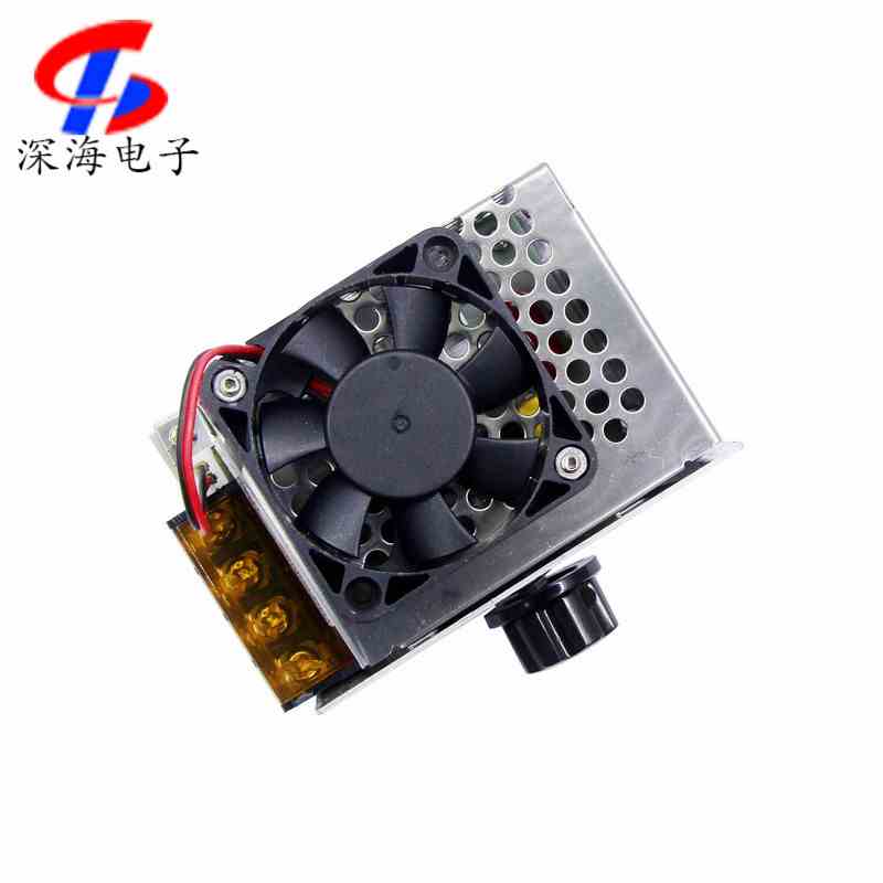 4000W进口大功率可控硅电子调压器 220V带风扇调光调温调速模块