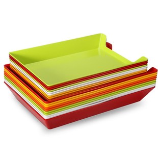 快速发货装串串盘子选菜盘密胺餐具创H意烧烤火锅店麻辣烫商用餐