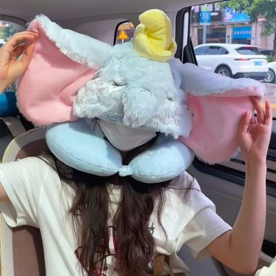 速发旅枕象连帽u型飞办公室午睡枕小行坐车飞机便携护颈枕