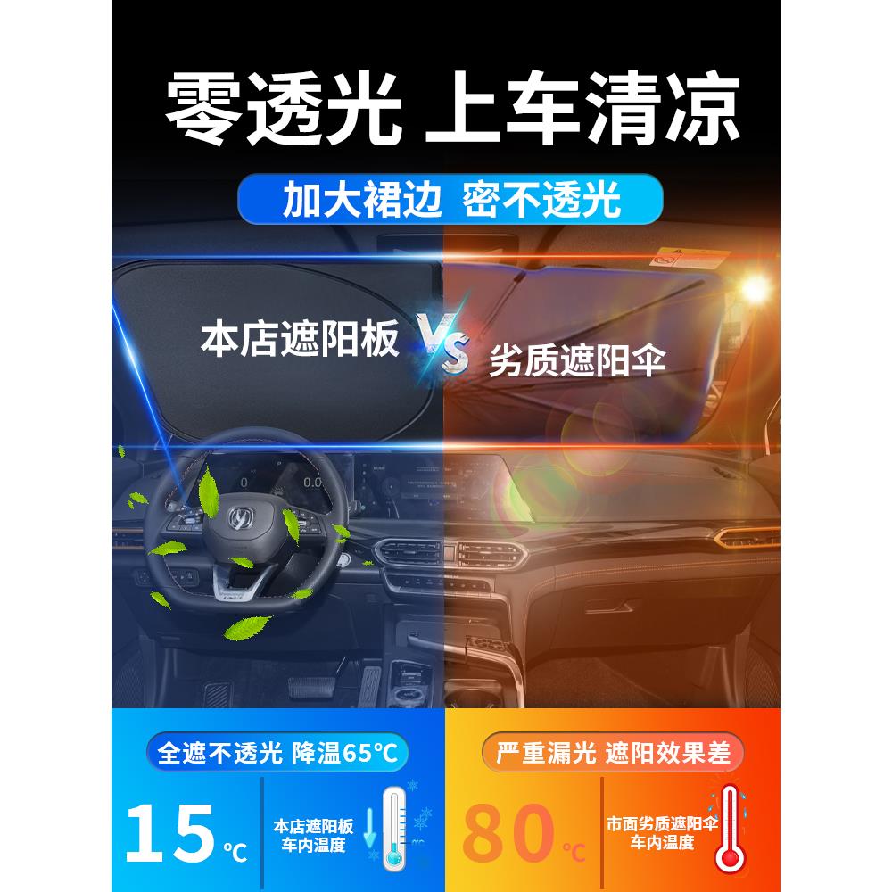 23款长安UNIT遮阳专板罩伞帘挡防晒UIT用隔热N改-装前挡汽车长安U