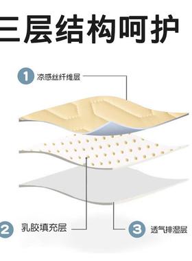 乳胶冰丝抱20230730枕女护生头睡觉办室专用学生宿舍床上记公忆棉