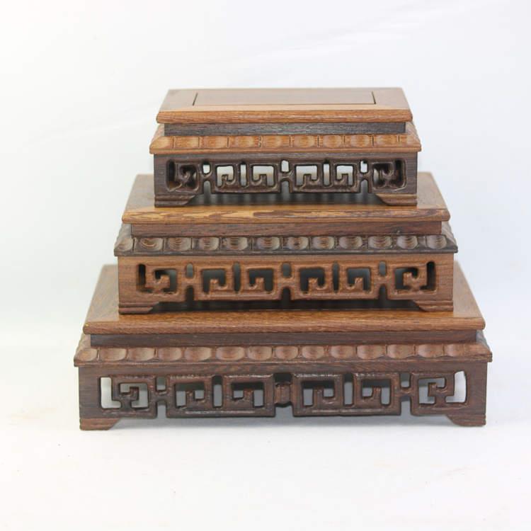 红木雕佛像摆方底座长实木紫砂壶奇石IRY底座盆景奇石实木佛像艺