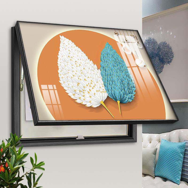 轻奢抽象电表箱挡装挂饰画遮现代餐简约风TXMG761格厅遮挡配电箱