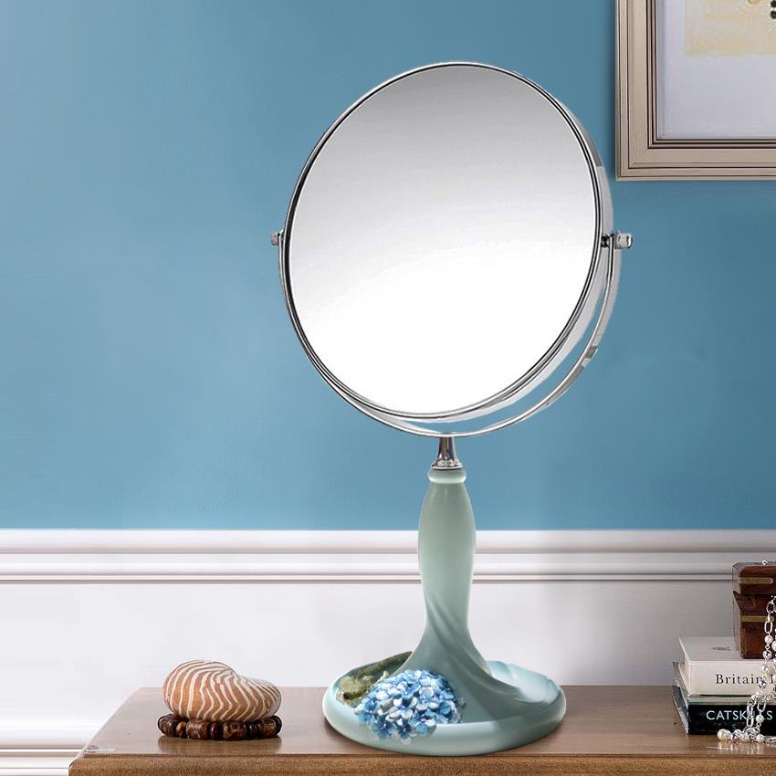 镜子美化妆镜镜台式双面镜女NF--ZY10化妆镜台式桌面台灯ins妆网