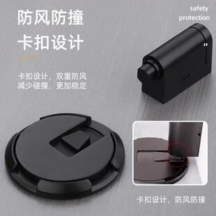 打孔卫生间吸厕所防风地免吸EZEK\/羚浴室铝合金门极窄玻璃后门防