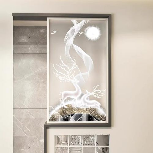 新款洗漱台半墙隔断玻璃屏风