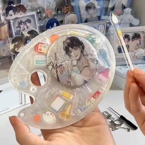 新款谷美调色盘吧唧砖托二次元周边谷美徽章收纳桌面装饰摆件