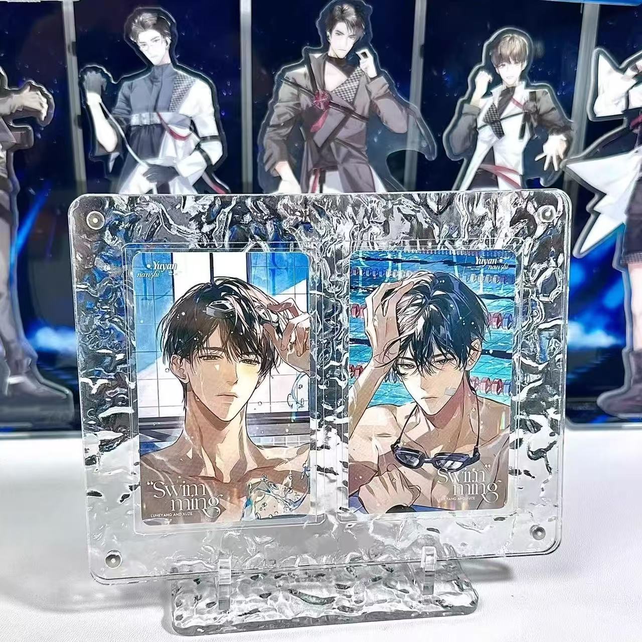 水波纹卡砖亚克力水波纹ins相框3寸小卡立得展示架照片收纳展示架
