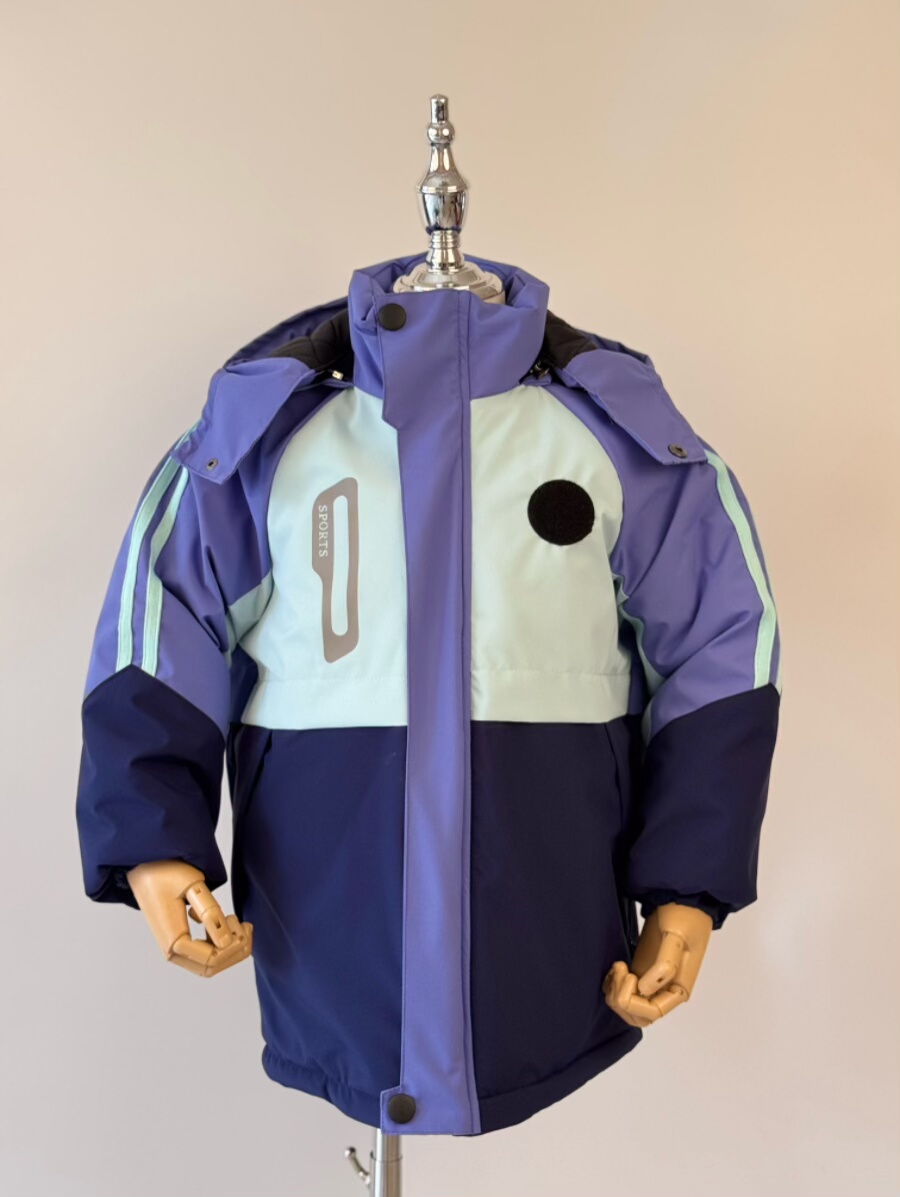 小学生新款冲锋衣秋冬加绒加厚一体棉服幼儿园服冬儿童班服保暖图片