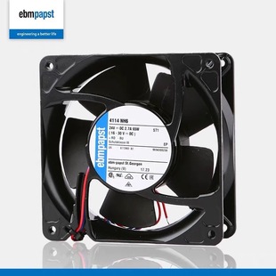 24V 12038 65W大风量变频器散热风扇金属风机 4114NH6 ebm德国原装