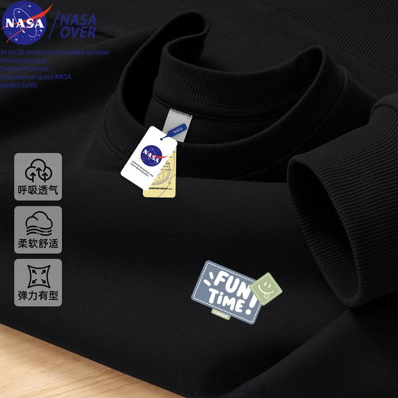 NASA联名搞怪个性表情重磅棉耐穿不易变形春秋款卫衣男女通勤套头