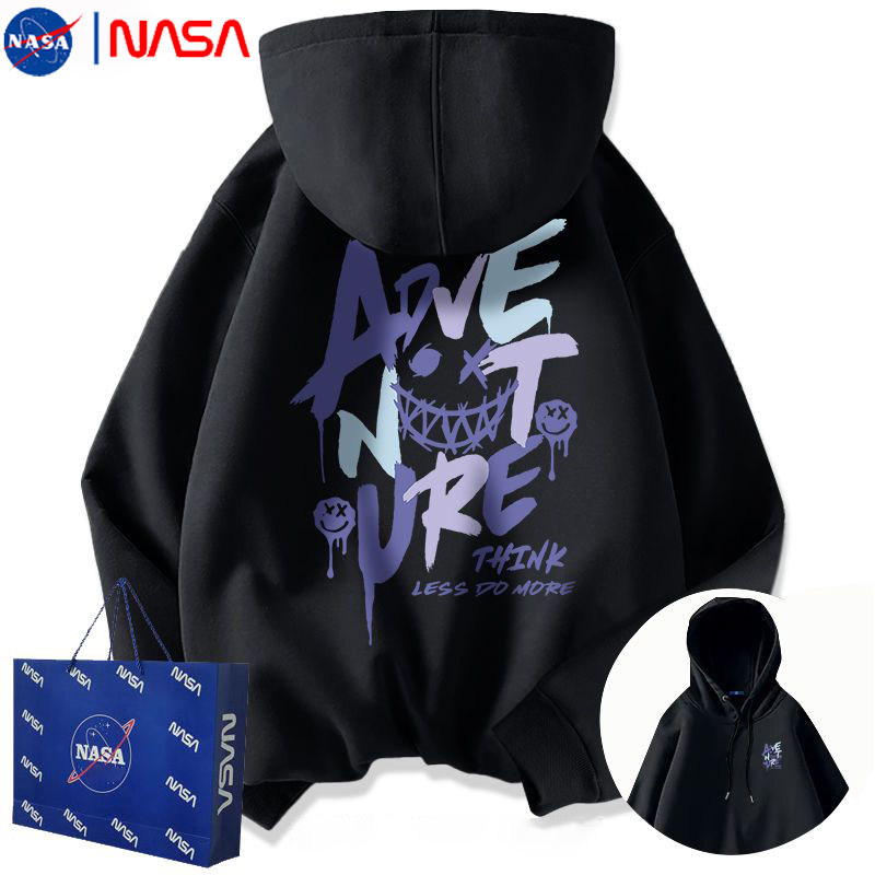 NASA连帽卫衣男女秋冬新款加卫衣