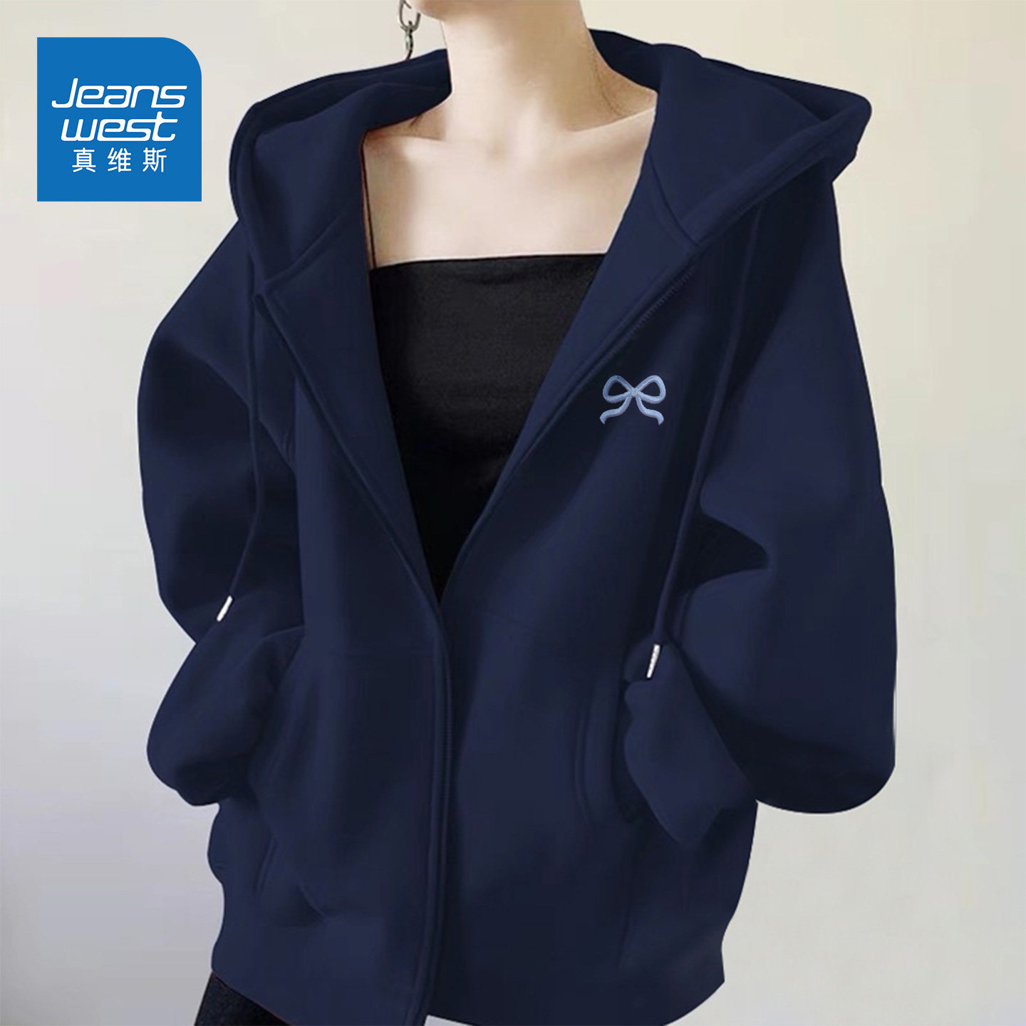真维斯外套女款春装2026新款今年流行爆款女士早春精致运动卫衣A