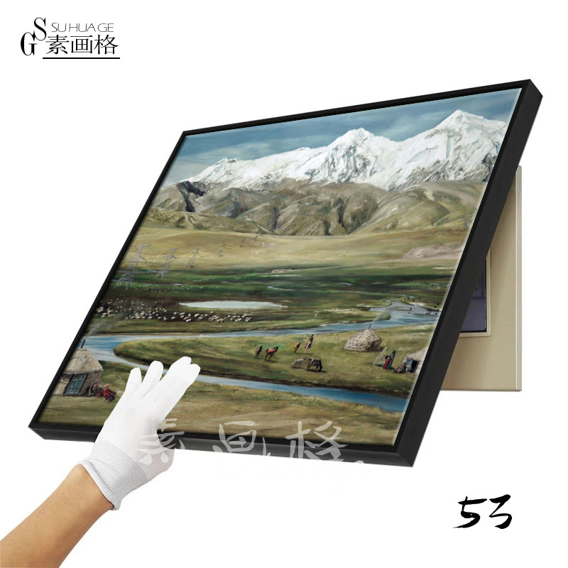 蒙古特色装饰画蒙古元素海报蒙古画民族风情开关遮挡电表箱装饰画