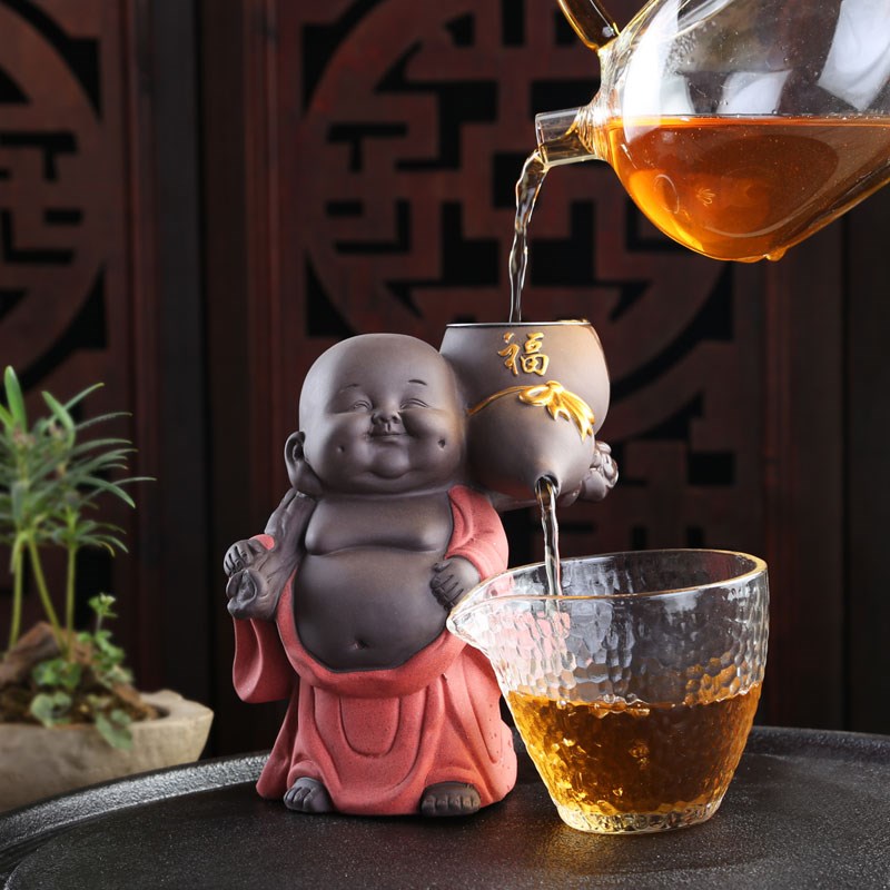 隐茶缘 创意懒人茶漏过滤器茶滤不锈钢茶网茶漏斗 家用泡茶小人