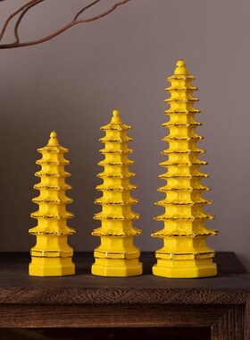 陶瓷文昌塔七层九层十三层13层白红黄色办公室风水摆件考试文昌塔